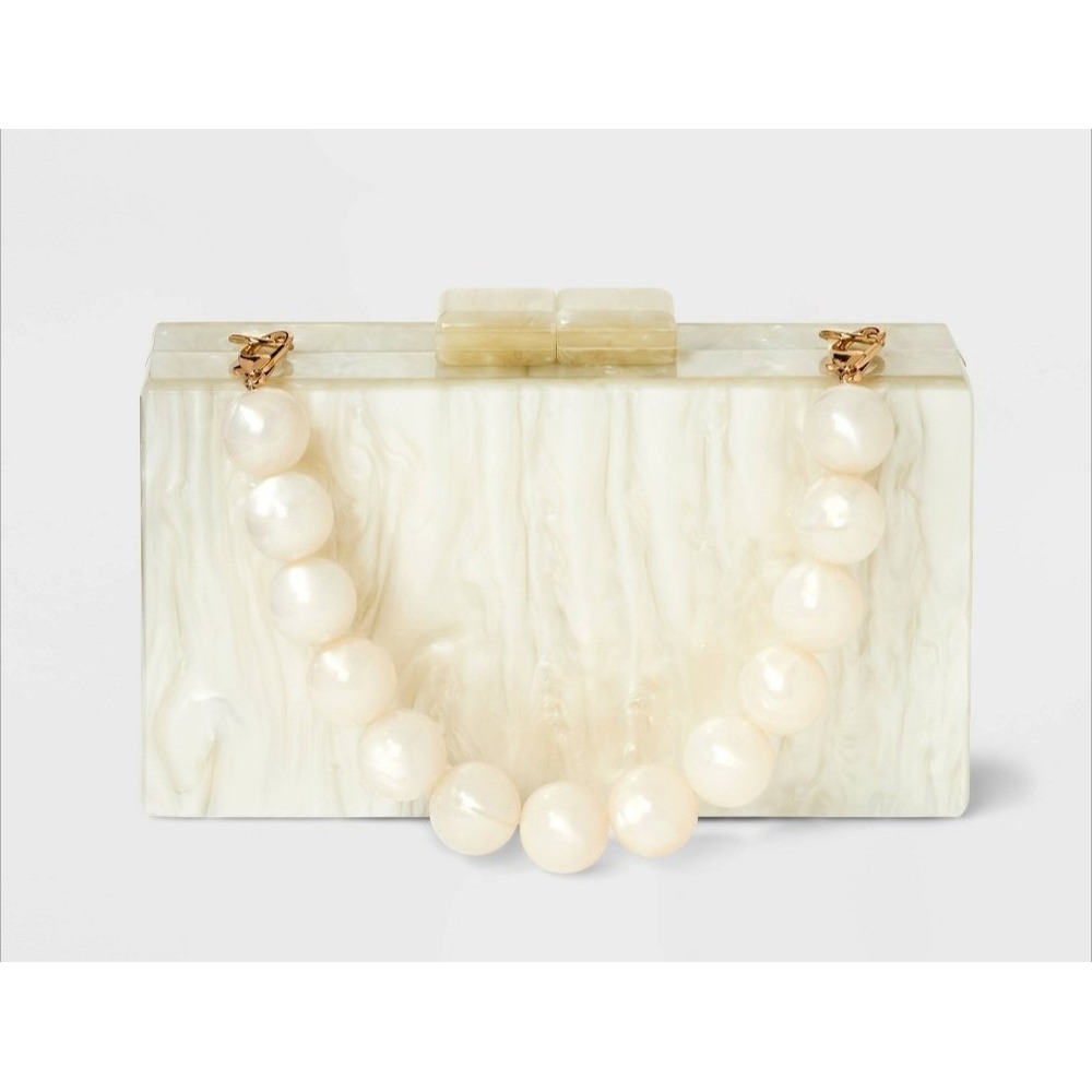 pearlized Minaudiere Clutch - A New Day Pearl